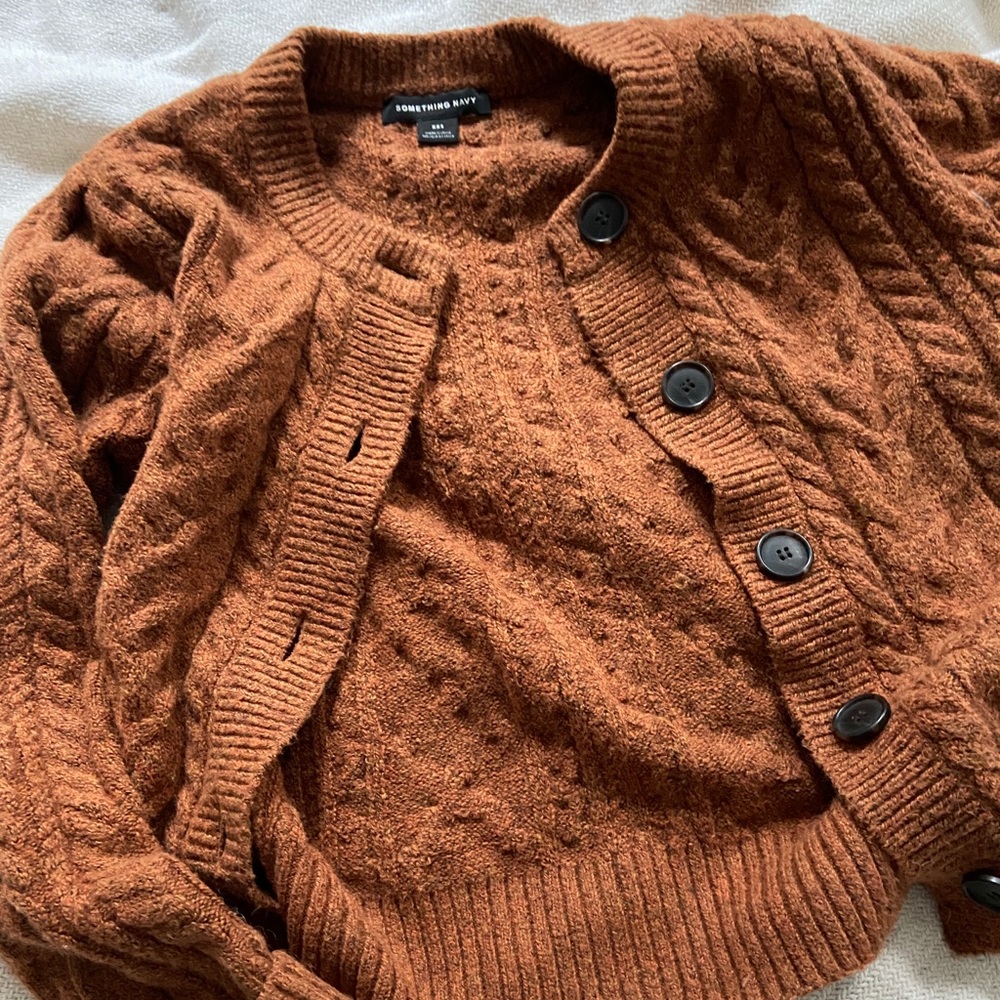 Something Navy cardigan XXS